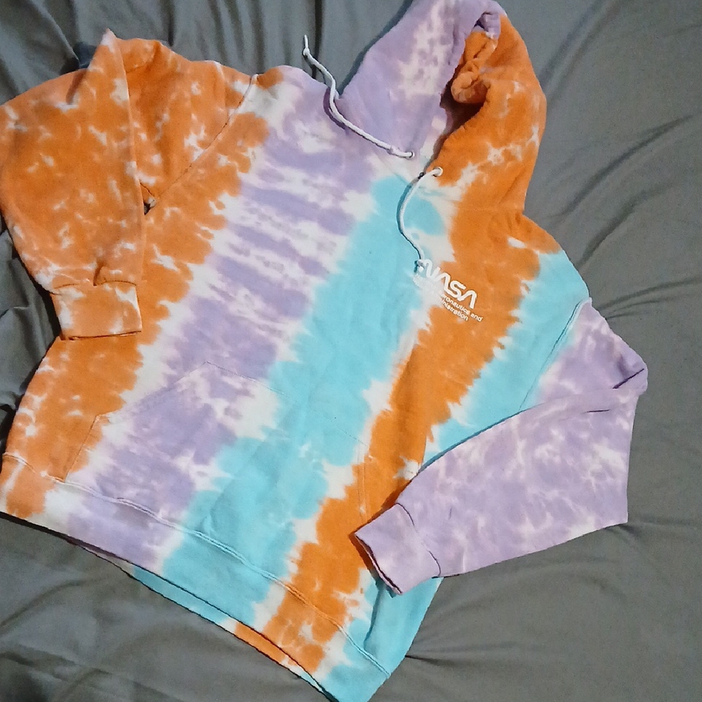 Tie-Dye‎ Hoodie with NASA Logo. M.Sz.M., Wom.sz.L.